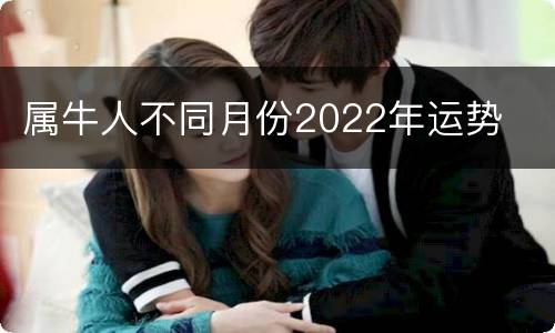 属牛人不同月份2022年运势