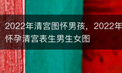 2022年清宫图怀男孩，2022年怀孕清宫表生男生女图