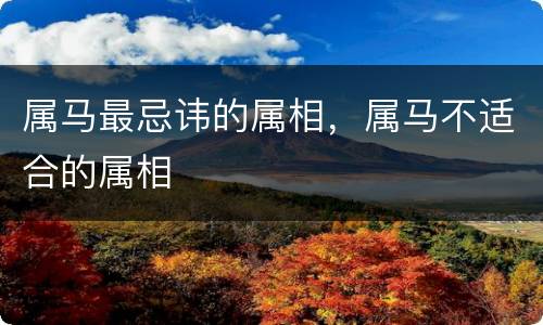 属马最忌讳的属相，属马不适合的属相