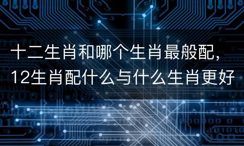 十二生肖和哪个生肖最般配，12生肖配什么与什么生肖更好