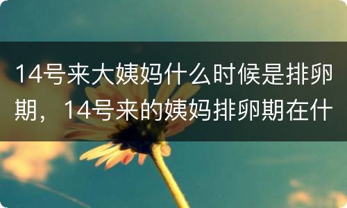 14号来大姨妈什么时候是排卵期，14号来的姨妈排卵期在什么时候