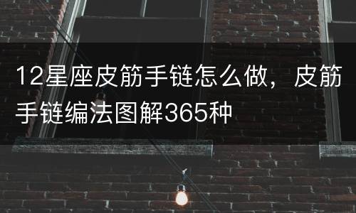 12星座皮筋手链怎么做，皮筋手链编法图解365种