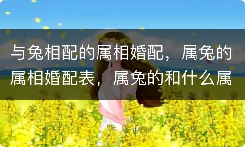 与兔相配的属相婚配，属兔的属相婚配表，属兔的和什么属相最配，属兔的属相