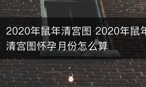 2020年鼠年清宫图 2020年鼠年清宫图怀孕月份怎么算