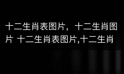 十二生肖表图片，十二生肖图片 十二生肖表图片,十二生肖图片大全