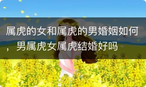 属虎的女和属虎的男婚姻如何，男属虎女属虎结婚好吗