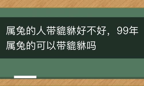 属兔的人带貔貅好不好，99年属兔的可以带貔貅吗