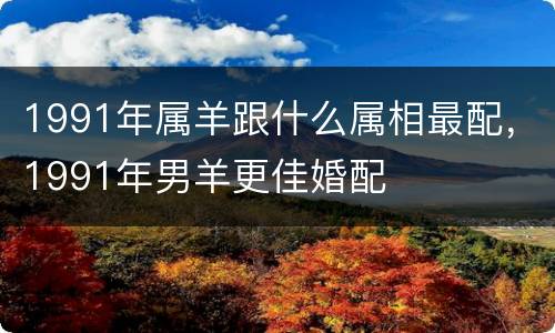 1991年属羊跟什么属相最配，1991年男羊更佳婚配