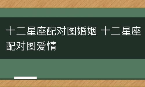 十二星座配对图婚姻 十二星座配对图爱情