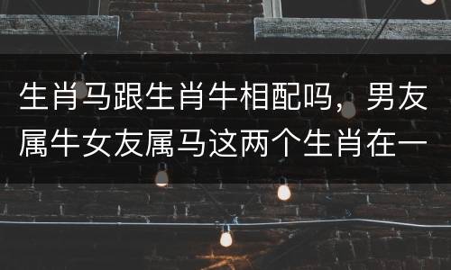 生肖马跟生肖牛相配吗，男友属牛女友属马这两个生肖在一起合适吗？