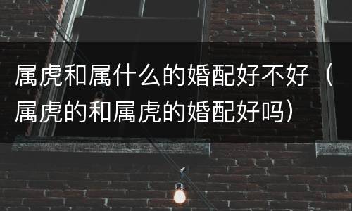 属虎和属什么的婚配好不好（属虎的和属虎的婚配好吗）