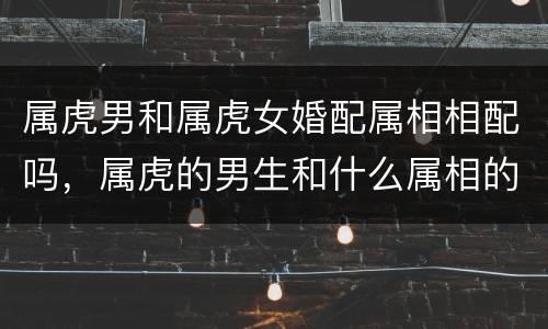 属虎男和属虎女婚配属相相配吗，属虎的男生和什么属相的女生最相配