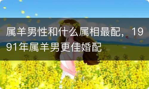 属羊男性和什么属相最配，1991年属羊男更佳婚配