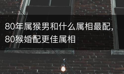80年属猴男和什么属相最配，80猴婚配更佳属相