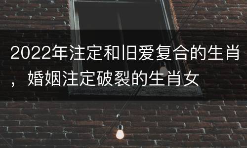 2022年注定和旧爱复合的生肖，婚姻注定破裂的生肖女
