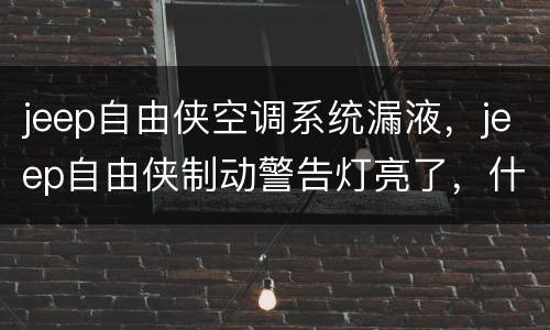 jeep自由侠空调系统漏液，jeep自由侠制动警告灯亮了，什么意思