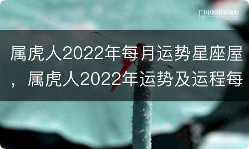 属虎人2022年每月运势星座屋，属虎人2022年运势及运程每月运程