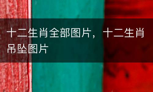 十二生肖全部图片，十二生肖吊坠图片