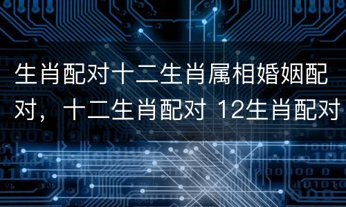 生肖配对十二生肖属相婚姻配对，十二生肖配对 12生肖配对姻缘