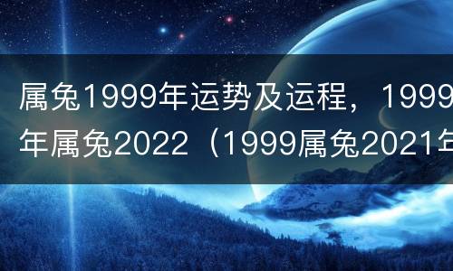 属兔1999年运势及运程，1999年属兔2022（1999属兔2021年运势及运程详解）
