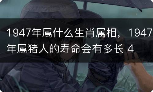 1947年属什么生肖属相，1947年属猪人的寿命会有多长 4