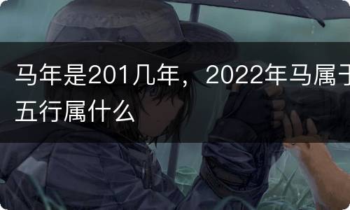 马年是201几年，2022年马属于五行属什么