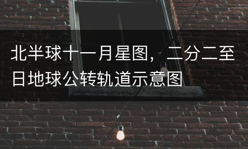 北半球十一月星图，二分二至日地球公转轨道示意图