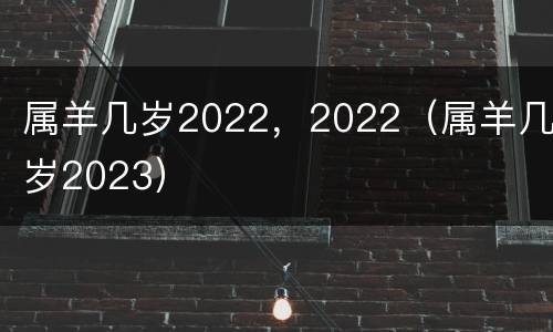 属羊几岁2022，2022（属羊几岁2023）