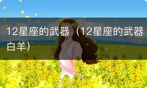 12星座的武器（12星座的武器白羊）