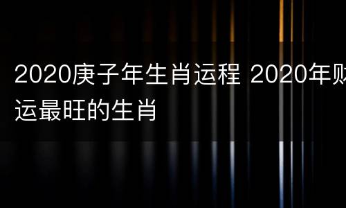 2020庚子年生肖运程 2020年财运最旺的生肖
