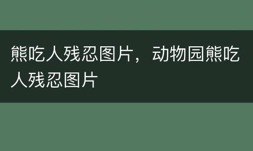 熊吃人残忍图片，动物园熊吃人残忍图片