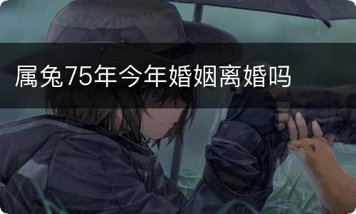 属兔75年今年婚姻离婚吗