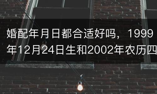 婚配年月日都合适好吗，1999年12月24日生和2002年农历四月27