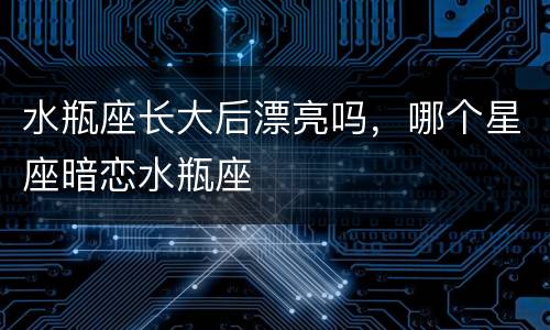 水瓶座长大后漂亮吗，哪个星座暗恋水瓶座