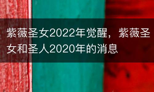 紫薇圣女2022年觉醒，紫薇圣女和圣人2020年的消息