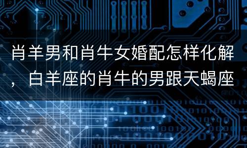 肖羊男和肖牛女婚配怎样化解，白羊座的肖牛的男跟天蝎座的肖虎的女配吗