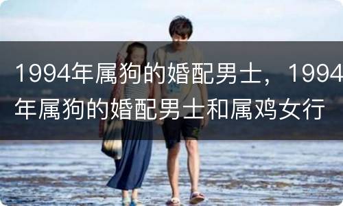 1994年属狗的婚配男士，1994年属狗的婚配男士和属鸡女行吗