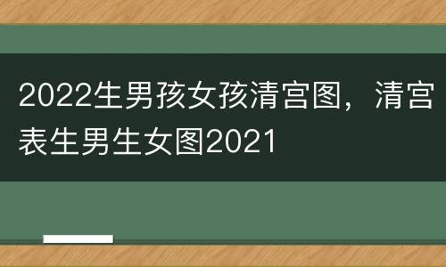 2022生男孩女孩清宫图，清宫表生男生女图2021