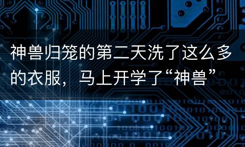 神兽归笼的第二天洗了这么多的衣服，马上开学了“神兽”归笼，开学时该注意