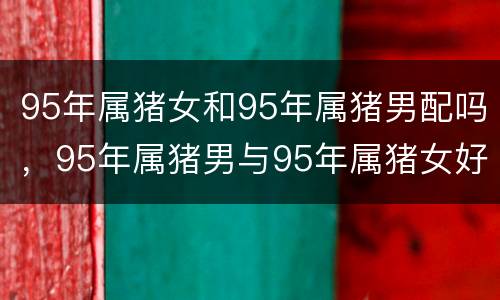 95年属猪女和95年属猪男配吗，95年属猪男与95年属猪女好不