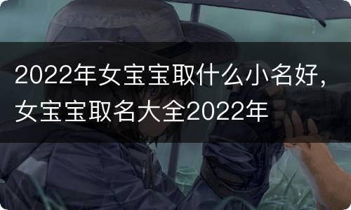 2022年女宝宝取什么小名好，女宝宝取名大全2022年