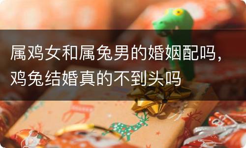属鸡女和属兔男的婚姻配吗，鸡兔结婚真的不到头吗