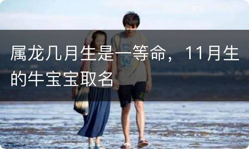 属龙几月生是一等命，11月生的牛宝宝取名