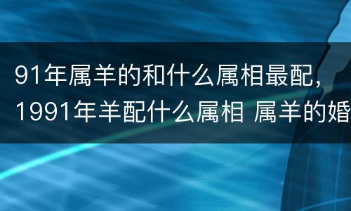 91年属羊的和什么属相最配，1991年羊配什么属相 属羊的婚