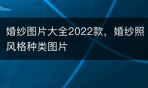 婚纱图片大全2022款，婚纱照风格种类图片