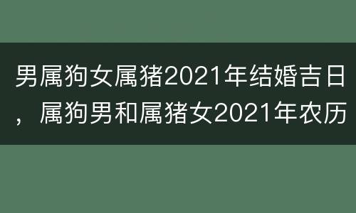 男属狗女属猪2021年结婚吉日，属狗男和属猪女2021年农历正月几日结