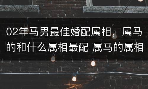 02年马男最佳婚配属相，属马的和什么属相最配 属马的属相婚配表