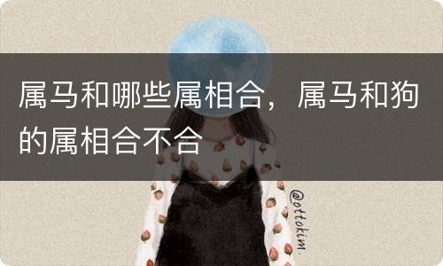属马和哪些属相合，属马和狗的属相合不合