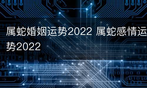 属蛇婚姻运势2022 属蛇感情运势2022