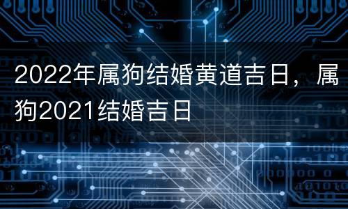2022年属狗结婚黄道吉日，属狗2021结婚吉日